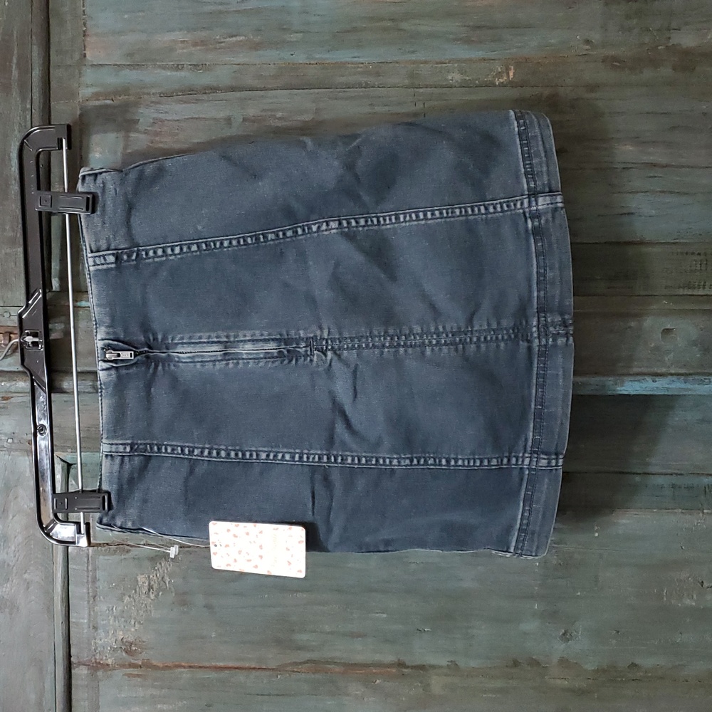 Free People Westminister Blue Denim Mini Skirt, NWT - Picture 3 of 5